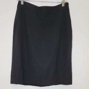 Banana Republic Pencil Skirt 4 Black Wool Blend Side Zip Fall